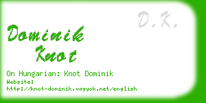 dominik knot business card